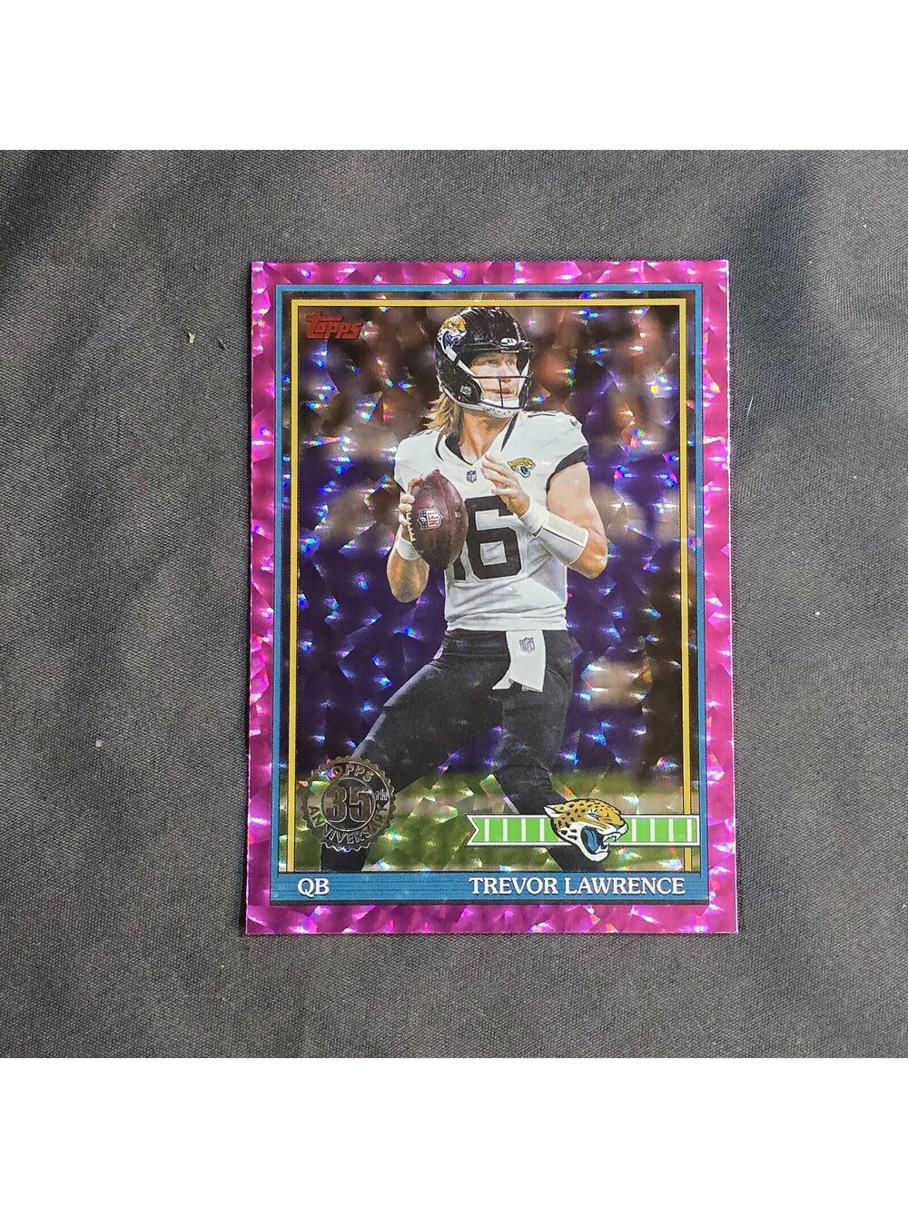 2026 Topps Flagship Trevor Lawrence Purple Crackle Foil 91TF-10